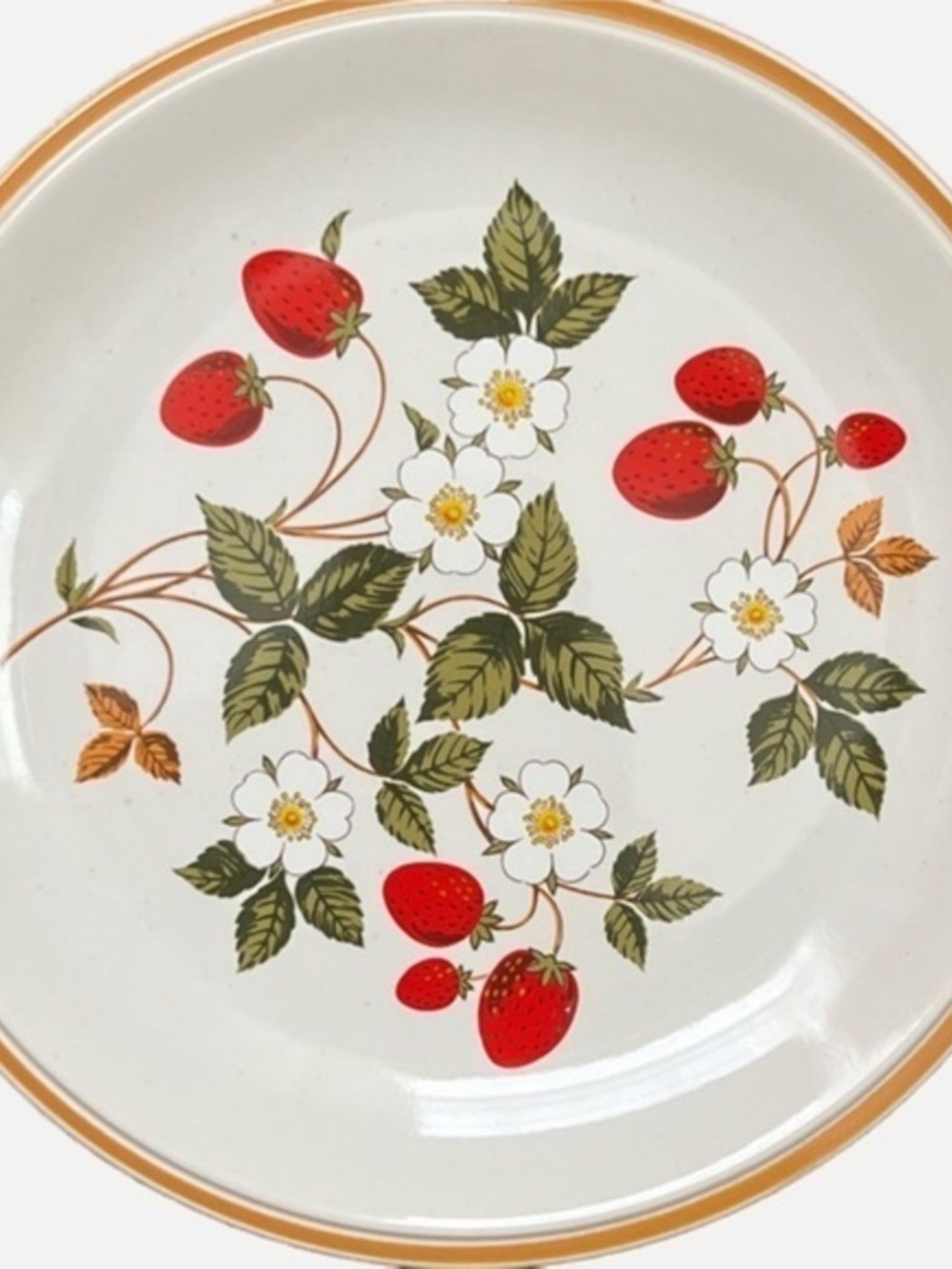 Vintage 70s Sheffield Strawberries 'N Cream Stoneware 10.5 Inch Dinner Plate 308 - Picture 13 of 13